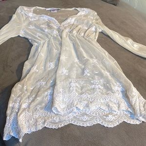 White shear over shirt